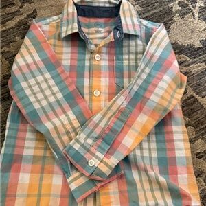 Wonder Nation Kids Colorful Plaid Button-Up Shirt